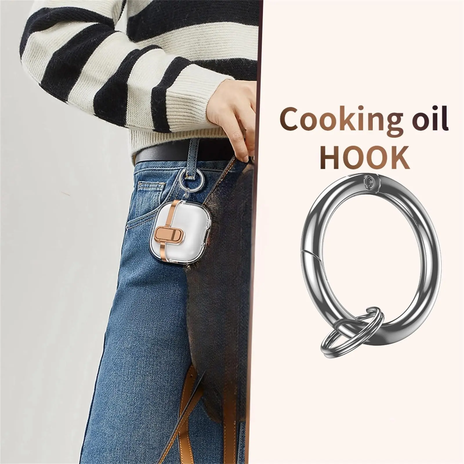 Прозрачный чехол для Airpods Pro 3 с безопасным замком и комплектом для чистки. Противоударный защитный противоскользящий чехол с брелком для Airpods Pro 3.