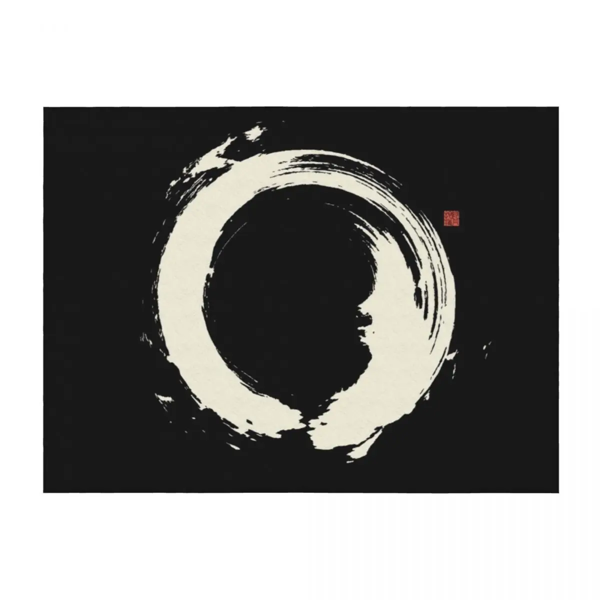 

Black Ens / Japanese Zen Circle Throw Blanket Giant Sofa halloween Loose Personalized Gift Blankets