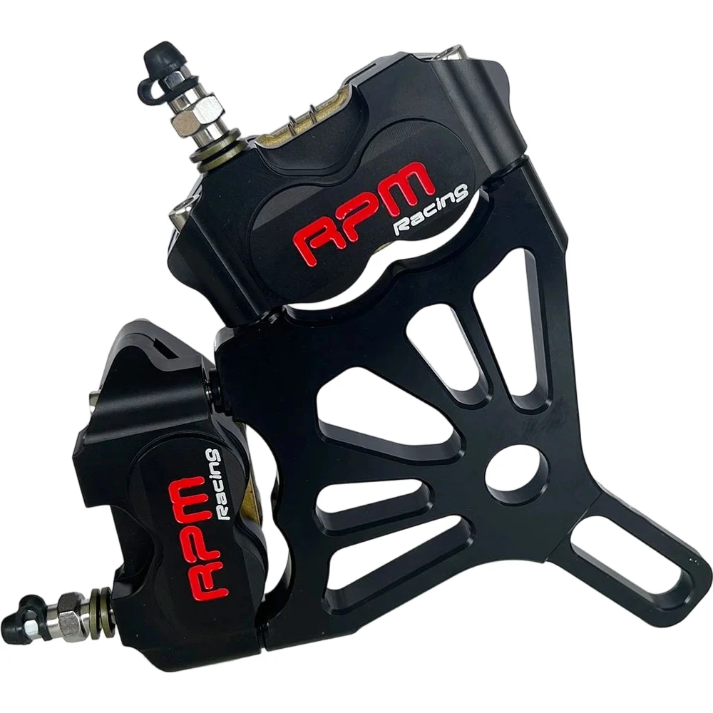 2Pcs RPM Rear Brake Caliper Kit 220mm Disc Bidirectional Calipers With Bracket For Honda Pitbike Yamaha Suzuki Scooter Mod Parts