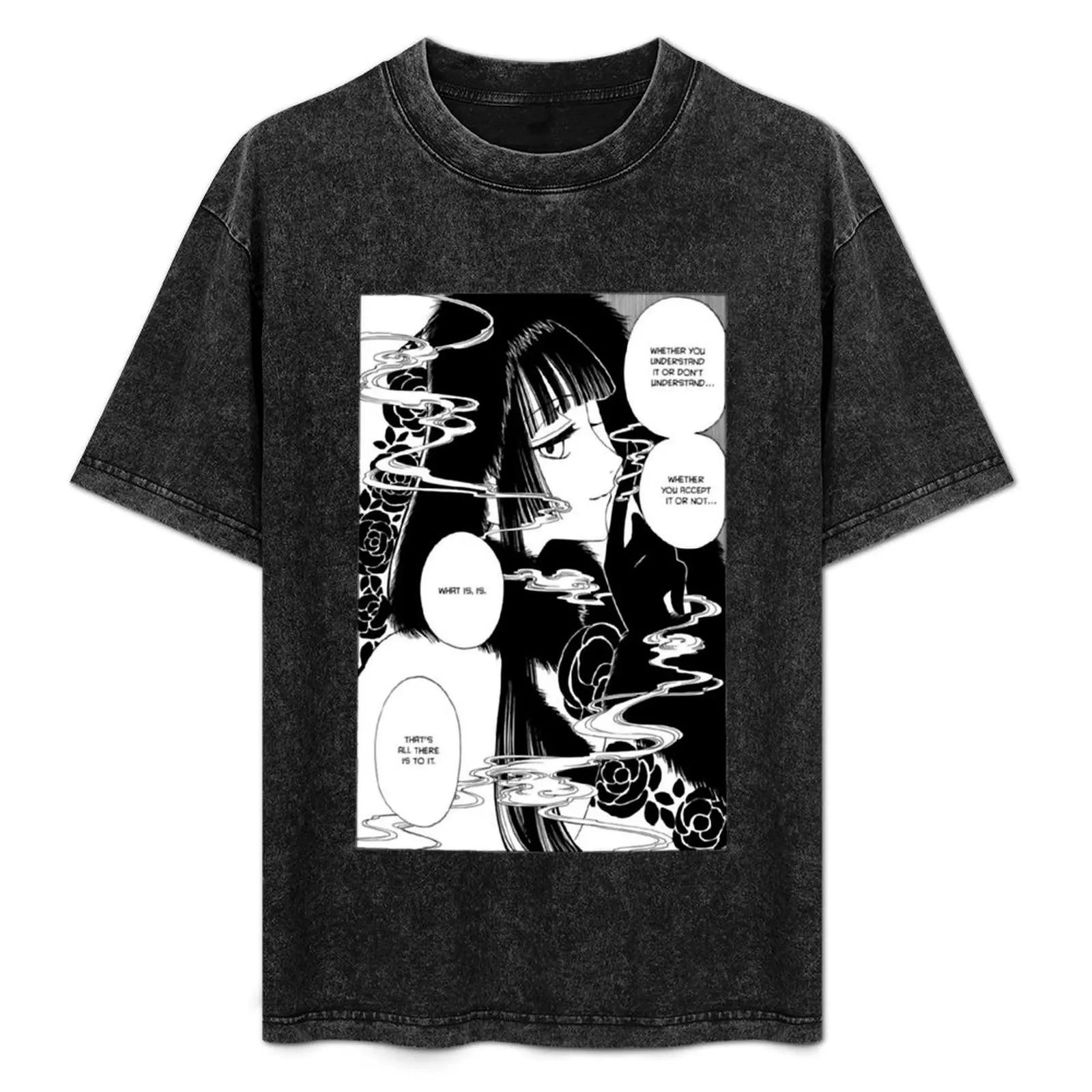 xxxHolic - Футболка с цитатой Ichihara, повседневная легкая летняя футболка с короткими рукавами