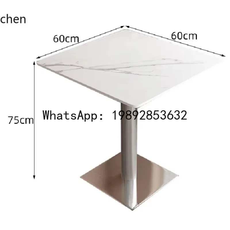 

X7 Light Luxury Rock Board Table Minimalist Restaurant Dining Table and Chair Combination Waterproof Folding Chair