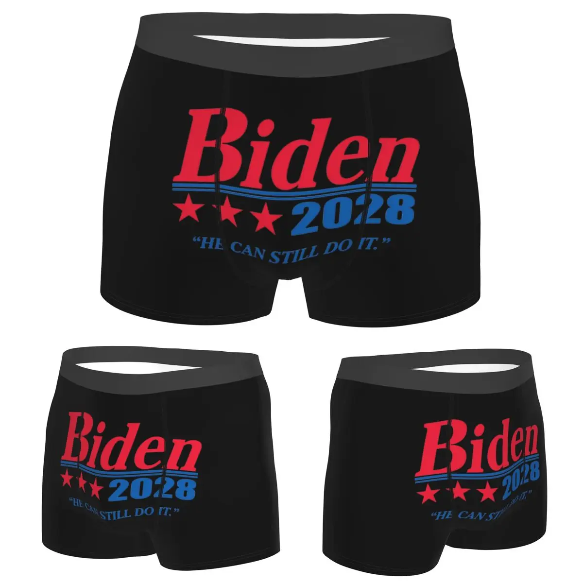 

Boxer Underpants Shorts Biden 2028 Panties Male Breathable Underwear for Homme Man Boyfriend Gifts