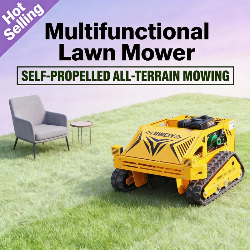 

Газонокосилка новой версии по индивидуальному заказу — вездеходный тип с дистанционным управлением и шириной резки 550 мм для использования на ферме