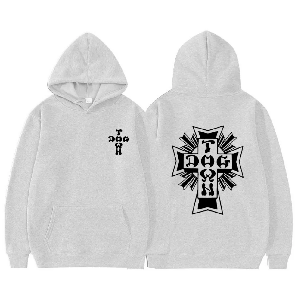 

New Dogtown Og Black White Logo Print Hoodie Men Women Hip Hop Punk Rock Hoodies Streetwear Fashion Casual Hoody Sweatshirt Tops