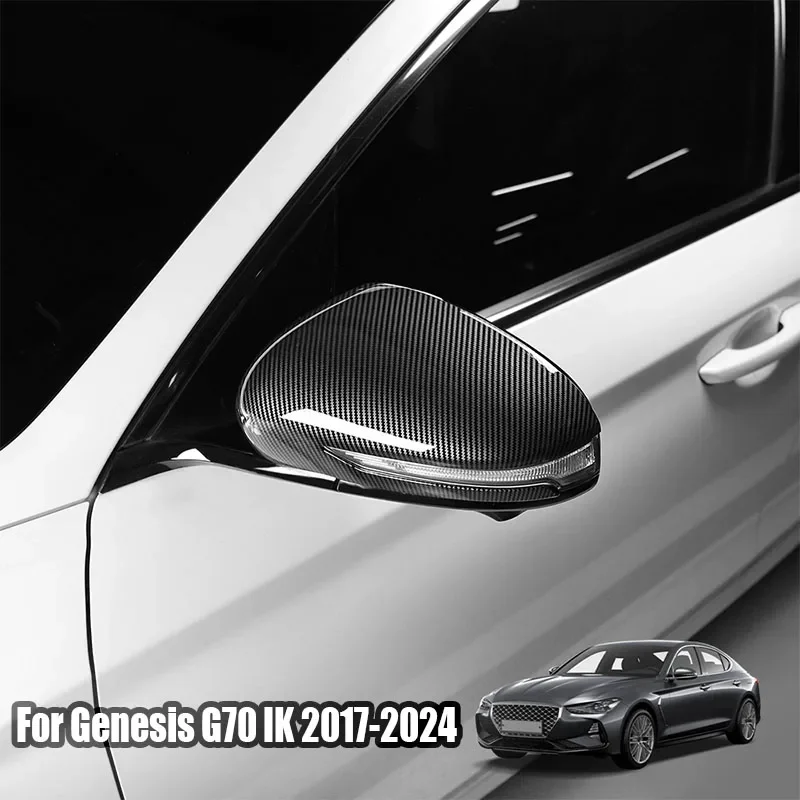 Reverse mirror anti scratch shell ABS material devil angle for Genesis G70 IK 2017 2018 2019 2020 2021 2022 2023 2024