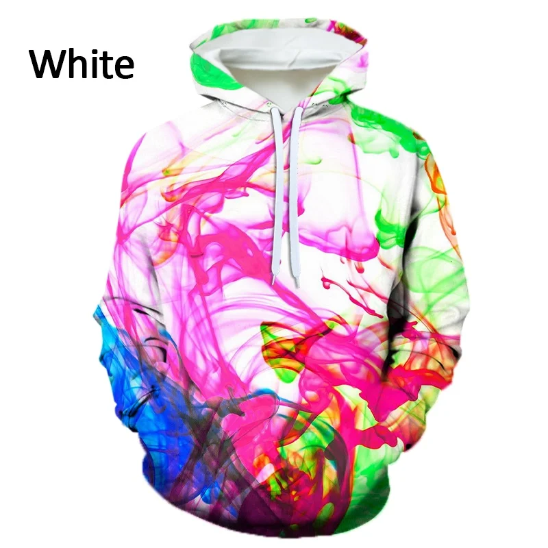 

3D Printed Casual Long-sleeved Men's Hoodie Splash Ink Dripping Colorful Street Punk Hip Hop Hoodie Pullover Sweatshirt