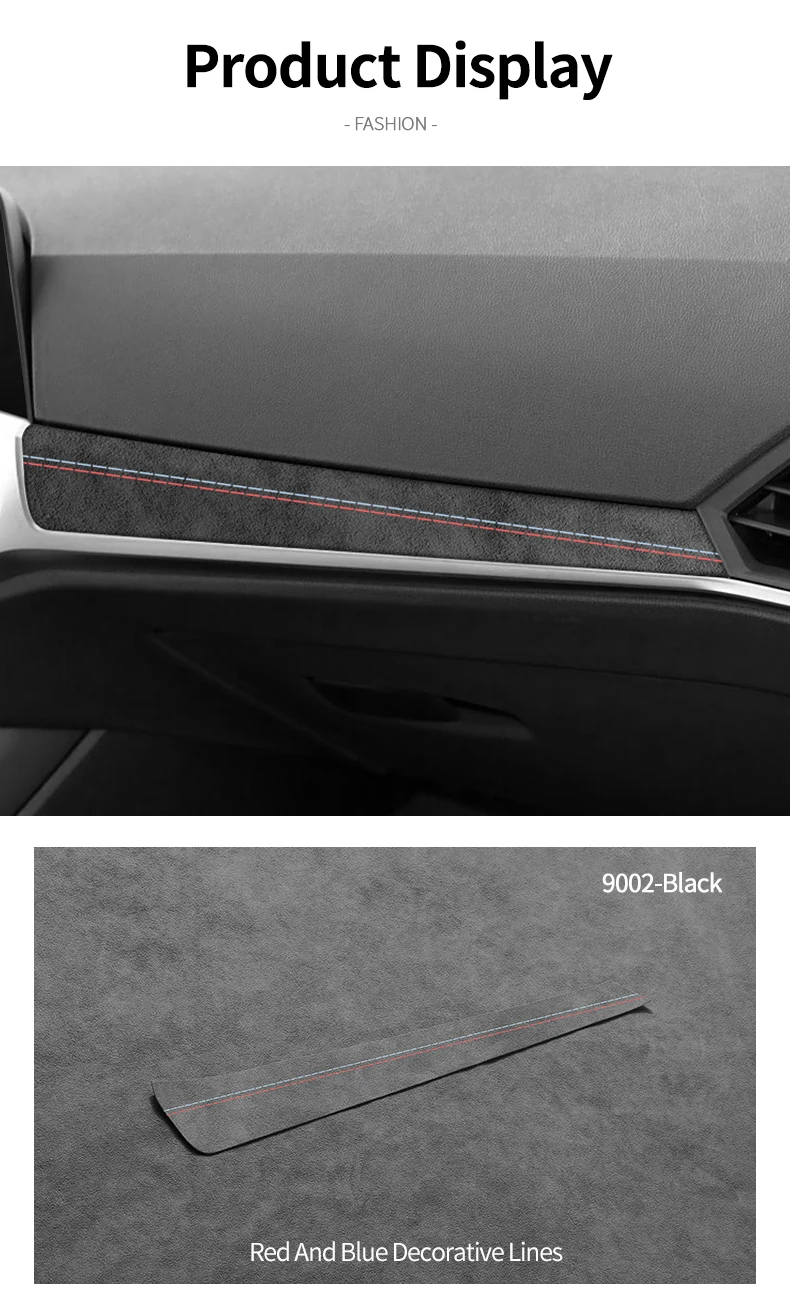 Für BMW 2020-Neuestes Modell 3er G20 G21 G28 Mittelkonsole Armaturenbrett Trim Aufkleber Auto Innenzubehör Aus Alcantara – Detail 9