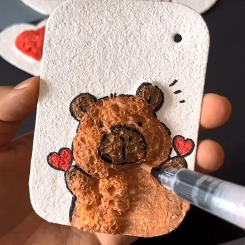Papel de pintura con textura de espuma, papel de textura hinchada, papel de dibujo artístico mágico creativo 3D para niños, juguetes educativos de pintura DIY, 10 Uds.