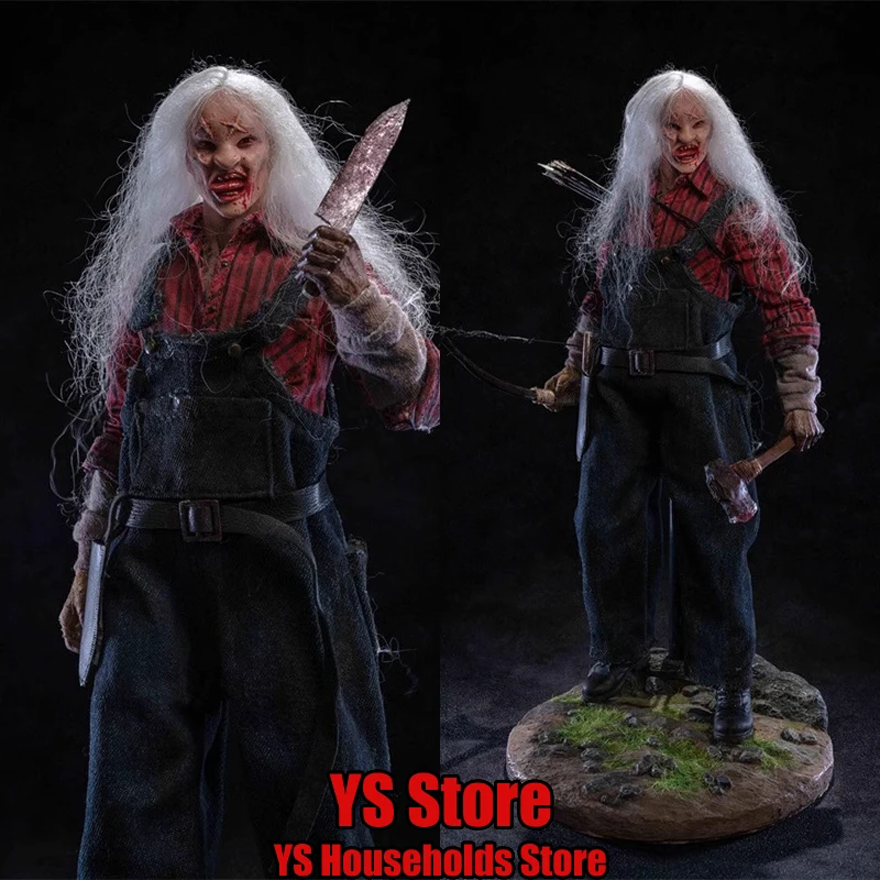 HMTOYS F009 1/6 Wit Haar Felle Bloedende Man Action Figure Horror Movie Fans Collectible 12 "Volledige Set Soldaat Model geschenken