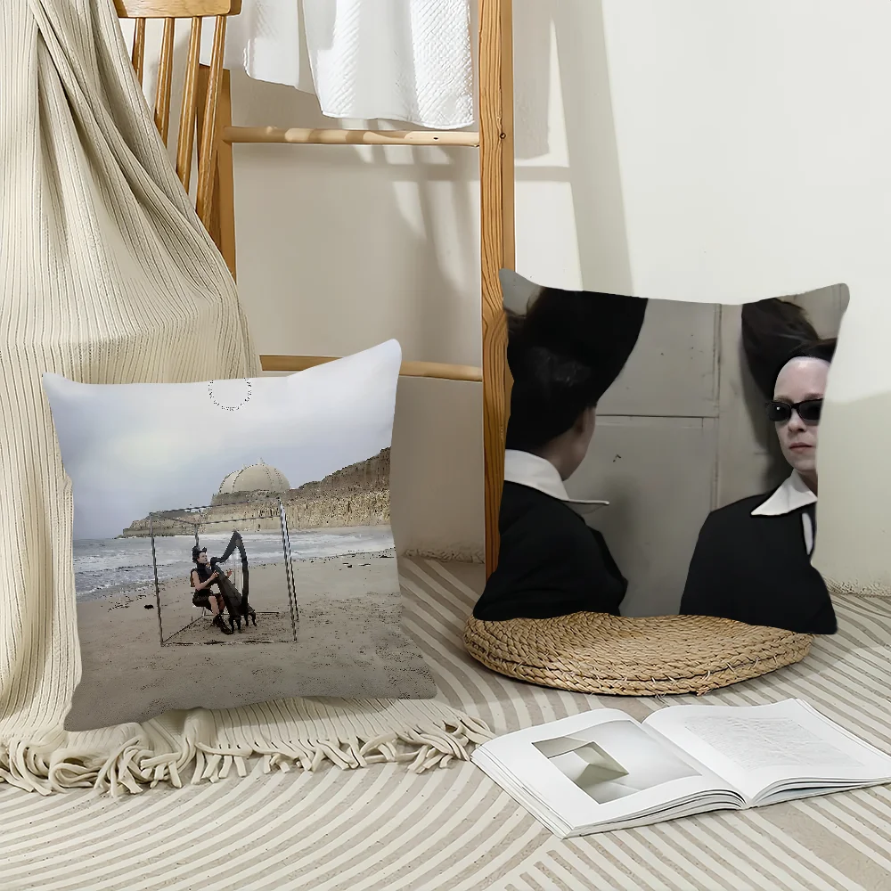 غطاء وسادة لتزيين المنزل من Singer Allie X Happiness ls Going to Get You، غطاء وسادة مناسب لغرفة النوم وأريكة مكتب السيارة