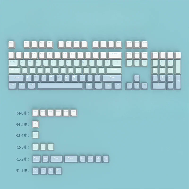 คีย์บอร์ดแบบกลไก Keycaps ส่วนบุคคล Keycaps สีแดง Keycaps Guofeng ด้านข้างแกะสลัก 108 คีย์