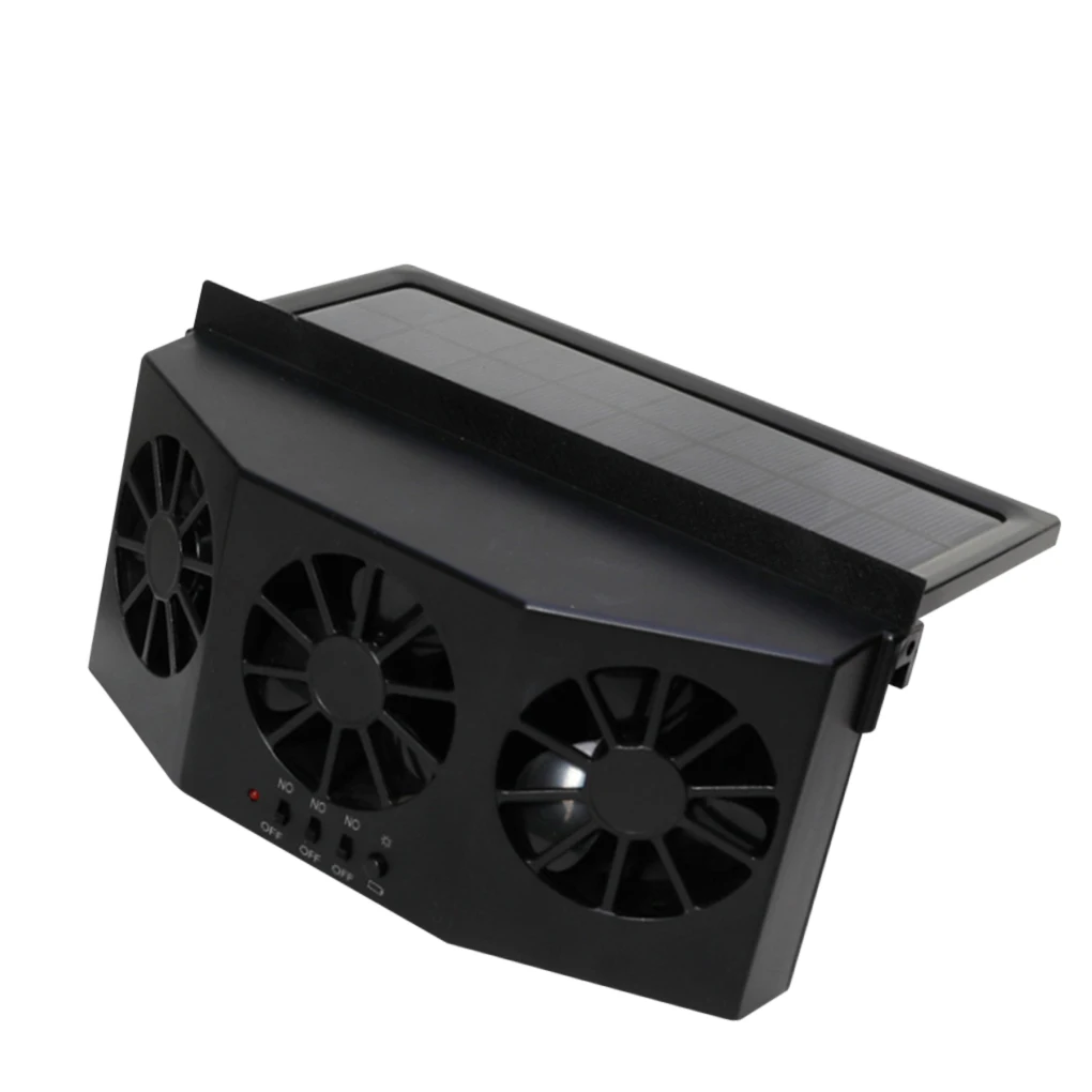 

Solar Car Exhaust Fan Energy-saving No Peculiar Smell Promoting Air Circulation Efficient Solar Powered Car Ventilator Black