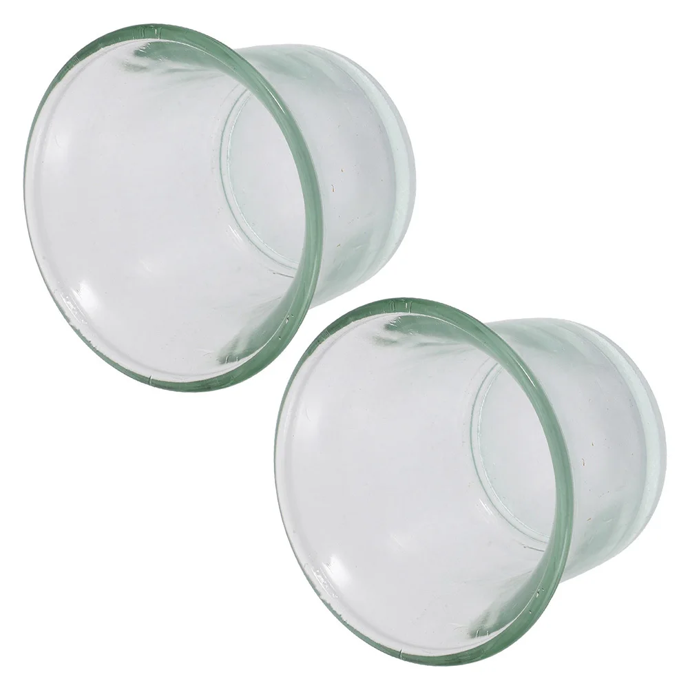 

2Pcs Hanging Glass Bird Feeder Outdoor Garden Balcony Hummingbird Feeder Replacement Cup Decorative Bird Waterer Bowl