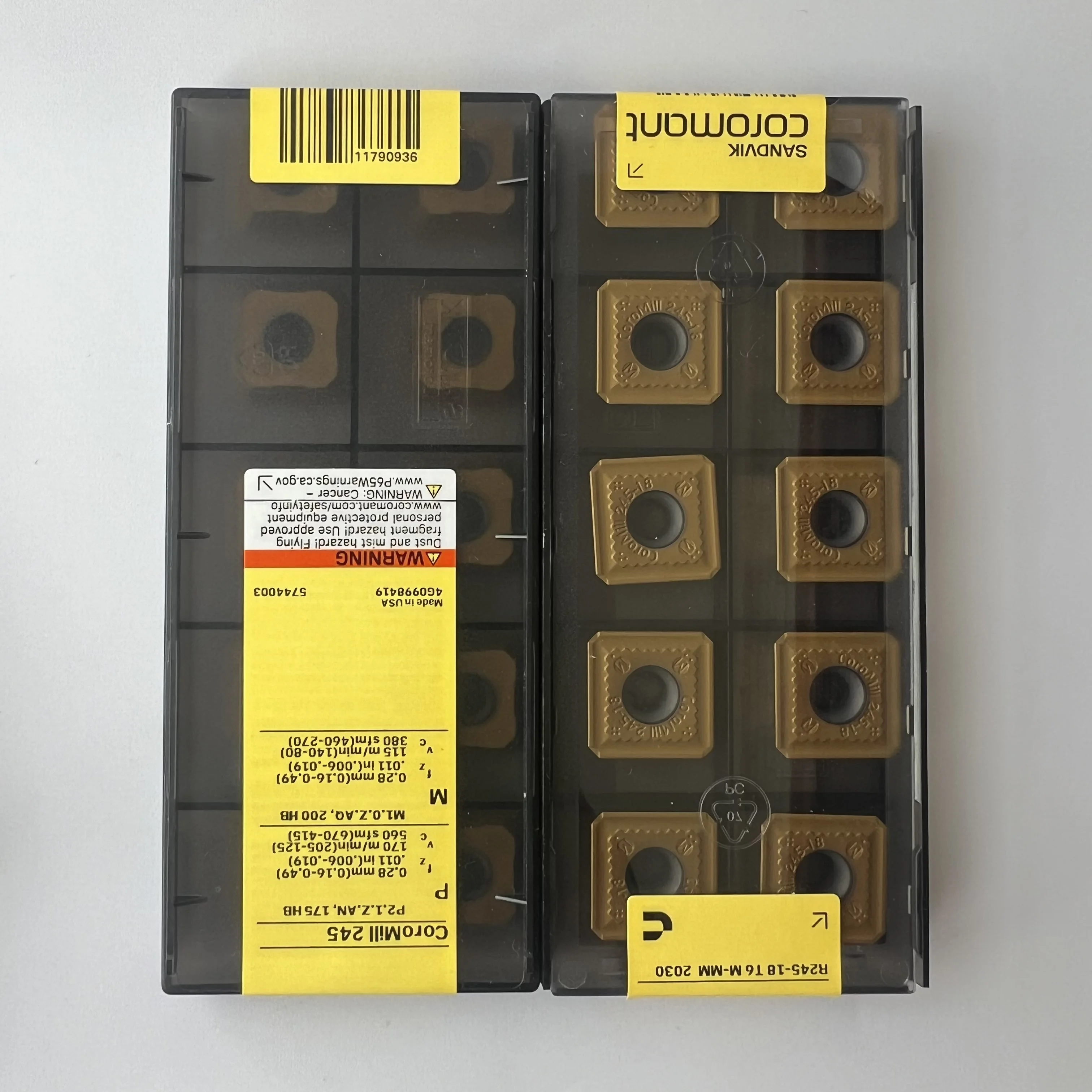 

R245-18T6M-MM 2030 / Original product CNC cemented carbide blade 10 Pcs