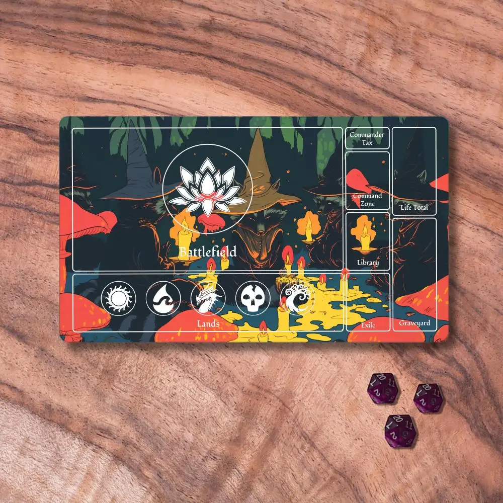 الراكون معالجات تصميم ماوس الوسادة بطاقة لعبة حصيرة كبيرة الكمبيوتر مكتب ماوس 35X60 المضادة للانزلاق ل MTG DTCG CCG RPG الحصير التداول #3