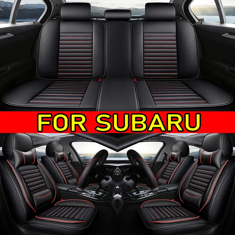 

Чехол на автомобильное сиденье SUBARU, водонепроницаемый, из искусственной кожи, удобный полный комплект, 5-местный, с полной оберткой, износостойкий чехол на сиденье