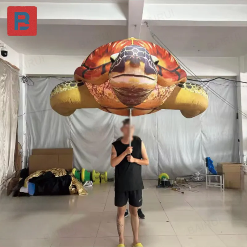 Giant inflatable sea turtle Marine animal lift and backpack inflatable sea turtle, hand-held sea turtle with or without light
