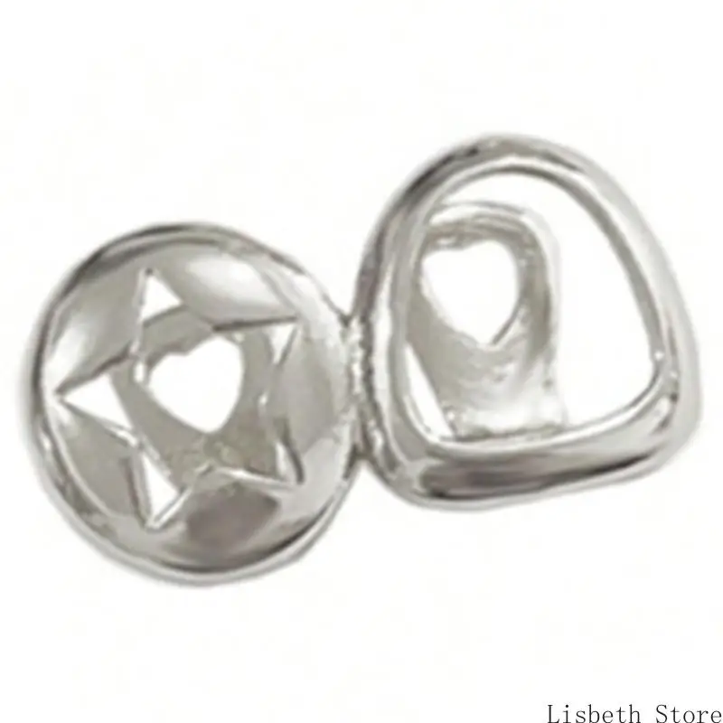 124A العصرية الهيب هوب الأسنان الأنياب شكل نجمة مستديرة النحاس الجسم مجوهرات لتأثيري #3