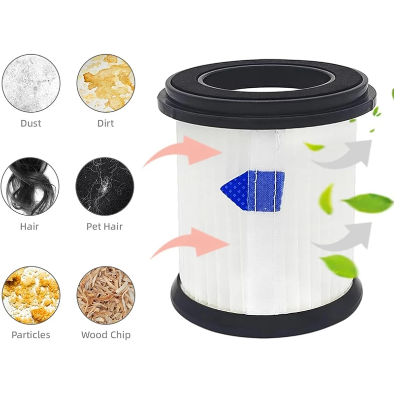 High-Efficiency Filter Parts For INSE S6T/S6P Pro/N5 Cordless Vacuum Cleaner Filter Replacement-6Pack+1Pc Brush