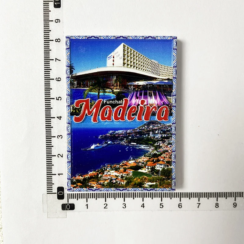 Portuguese Madeira Islands tourism souvenirs, 3D island scenery refrigerator magnets, home kitchen decoration gifts