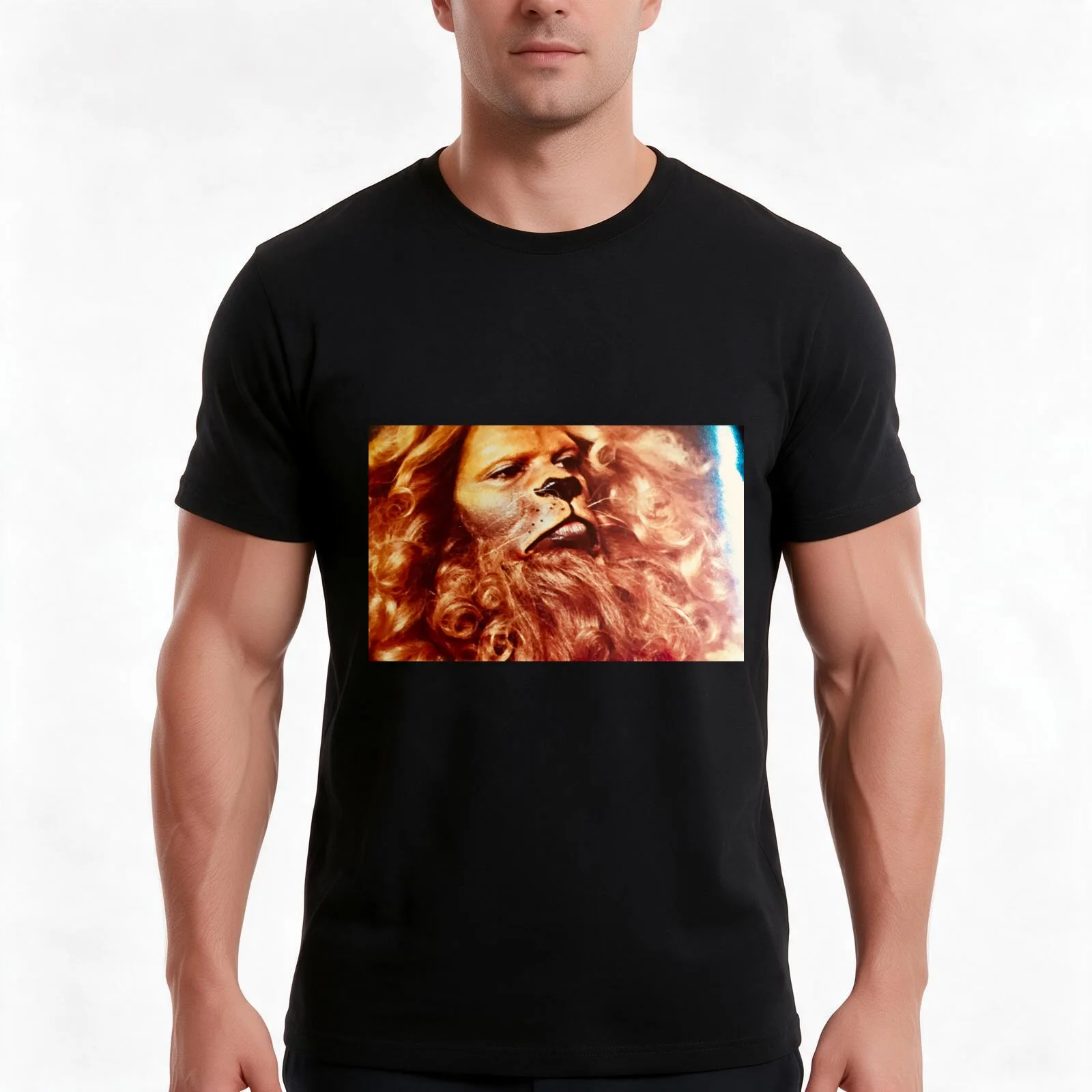 The Cowardly Lion on The Wiz T-Shirt Summer Casual Cotton Tee Oversized Streetwear Tops Vintage Graphic Print 100% Cotton
