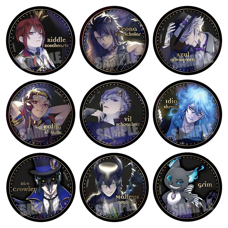 Twisted Wonderland Pins Malleus Draconia Leona Kingscholar Idia Shroud Vil Schoenheit Badge Brooch for Cosplay Decorate Bags