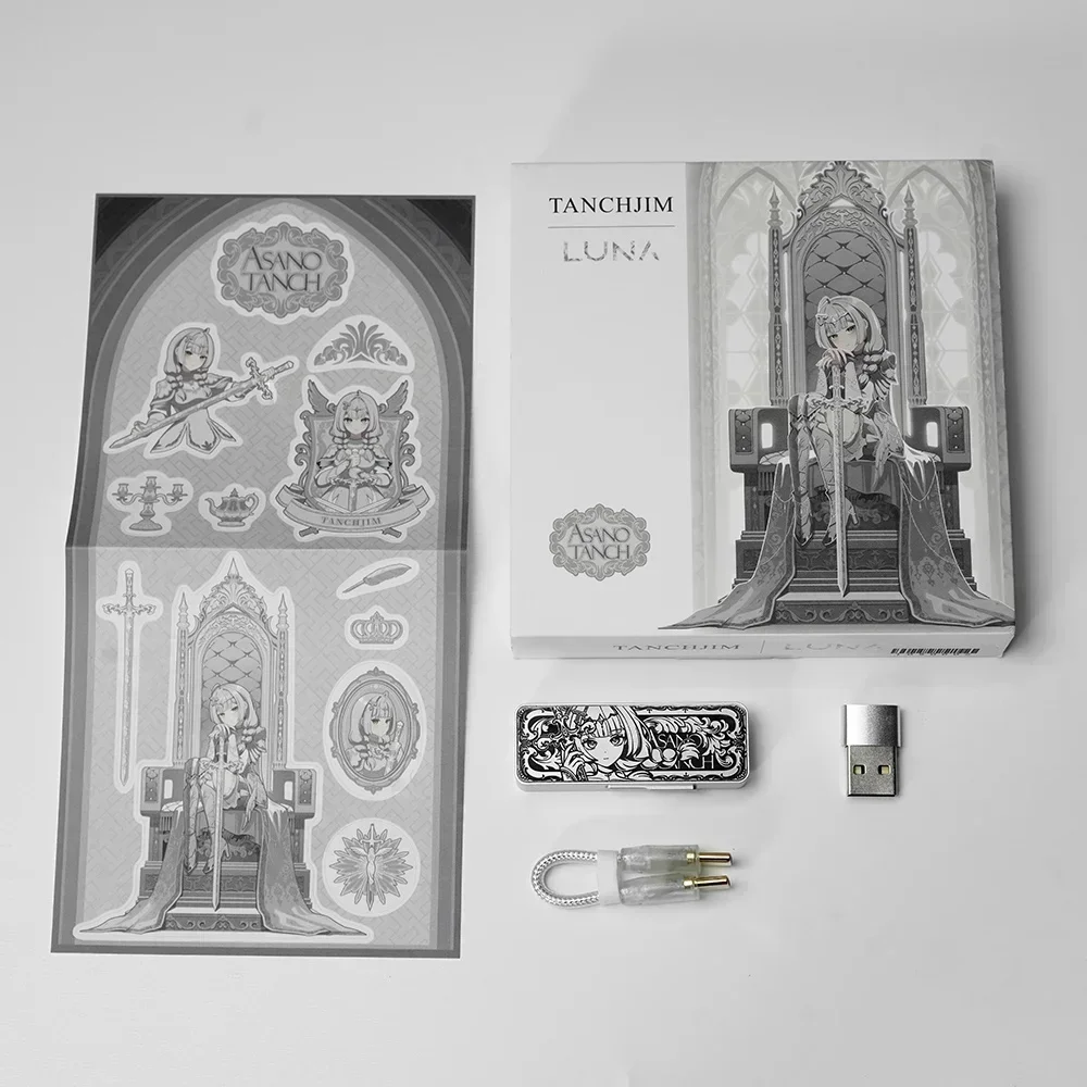 TANCHJIM LUNA ثنائي الرائد CS43198 USB DAC/AMP محمول أوضاع كسب مزدوجة المستوى DSD256 مضخم ضوت سماعات الأذن وحدة فك ترميز الصوت/متوفر