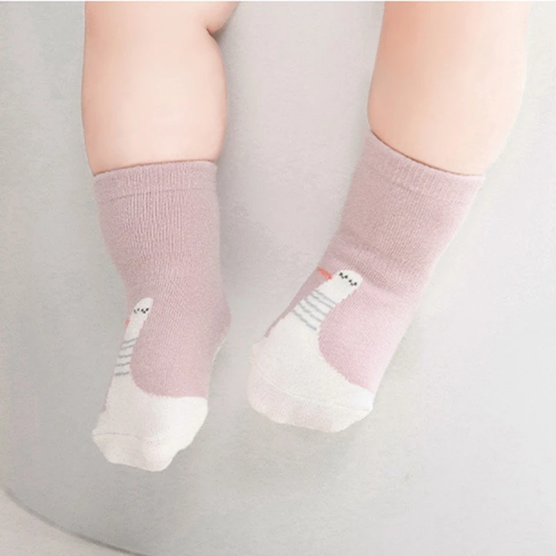 

Toddler Baby Non Slip Floor Socks Cartoon Toddler Walking Socks with Grips Crew Socks for Kids Infant Girls Boys Children's Sock