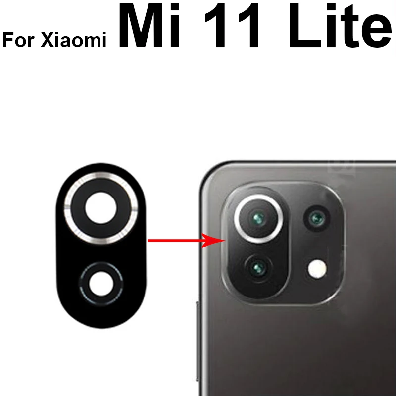 Rear Camera Glass Lens with Adhesive Sticker For Xiaomi Mi 11 11T 11X Pro Mi 11 Lite 5G Mi 11 Ultra Mi 11i Back Glass Lens Glue