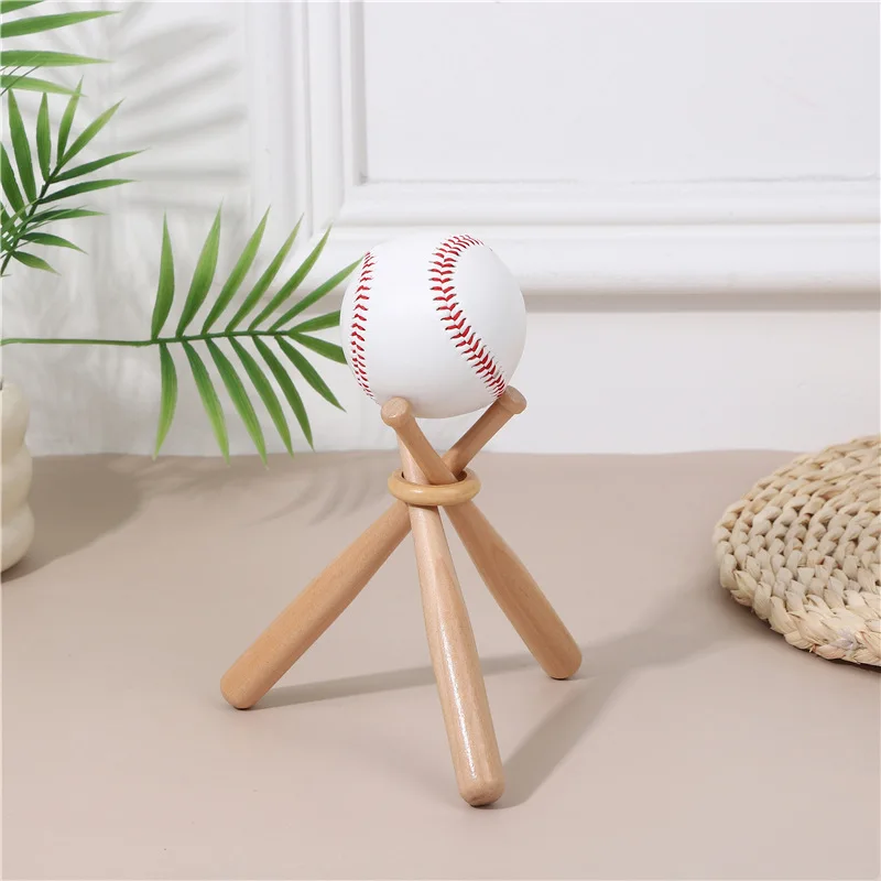 Mini Baseball Bat Display Stand Golf Tennis Ball Support Bracket DIY Triangle Base Softball Baseball Home Decoration for Gift