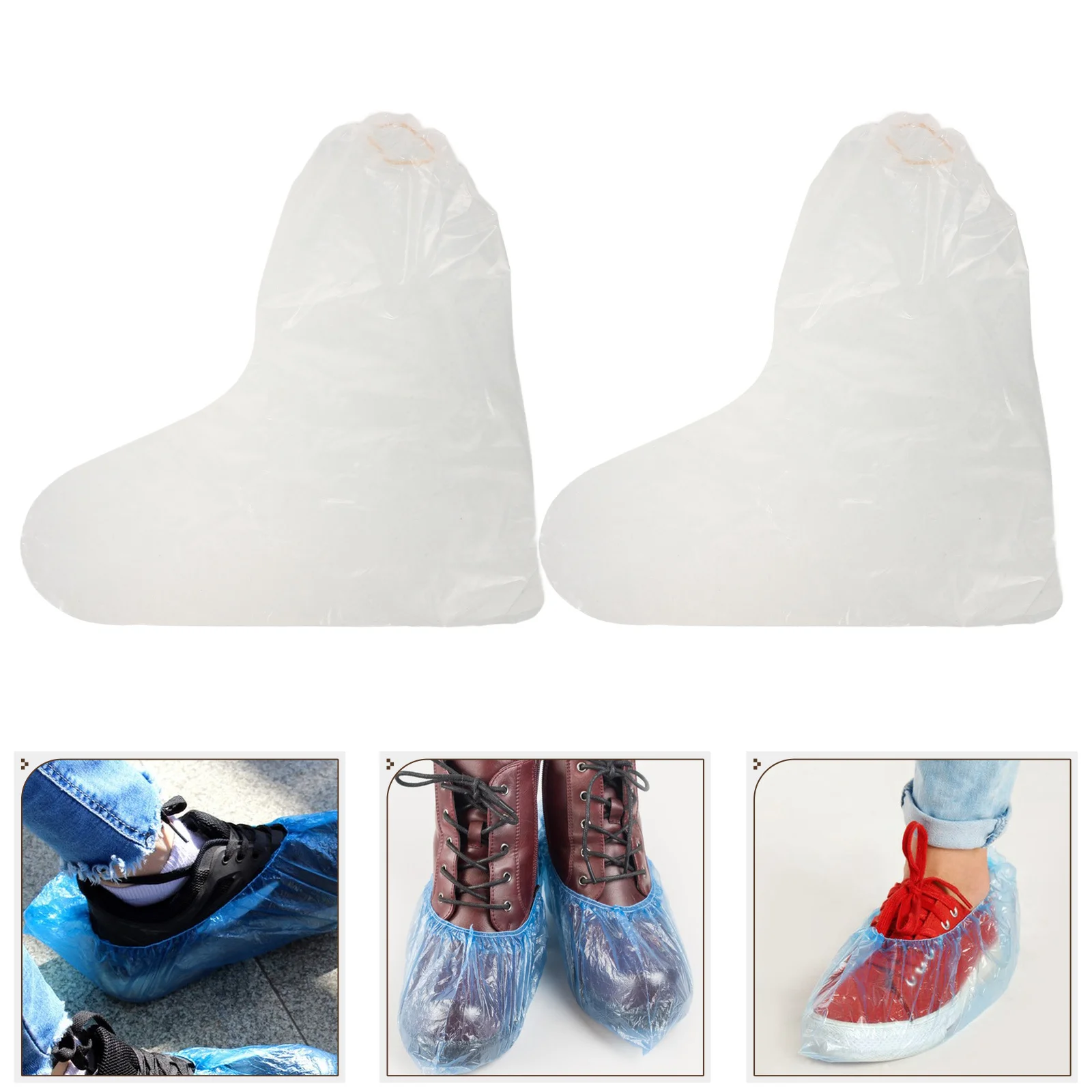 

10pcs Rain Overshoe Booties Sneaker Waterproof Nonslip Disposable Shoe Protectors For Women Men Keep Shoes Dry Wide Shoes