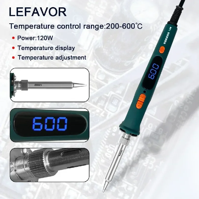 120W/150W Digital Electric Soldering Iron Kit  Soldering Tool Set   Dual Calibration Temperature 200-600C 907S909 Welding tool