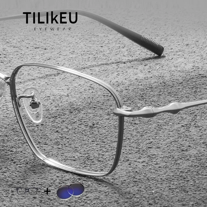 

Vintage Ultra-light Pure Titanium Optical Prescription Glasses Square Frame Designer Men Women Reading Glasses Blue Light Filter