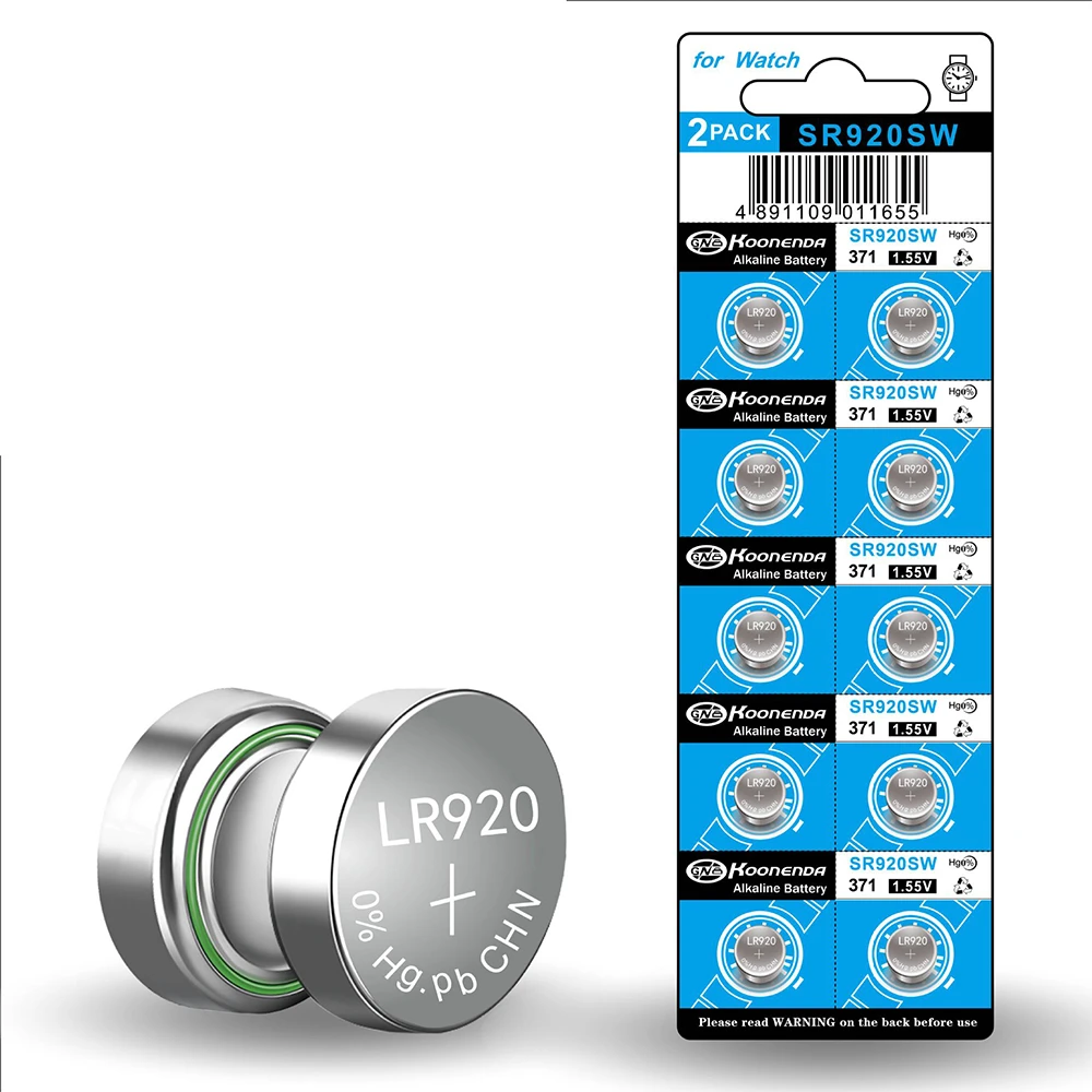 5-100PCS 1.55V AG6 30mAh 371 Button Batteries SR920SW LR920 SR927 171 370 L921 LR69 SR920 For Watch Toys Remote Cell Coin Batter