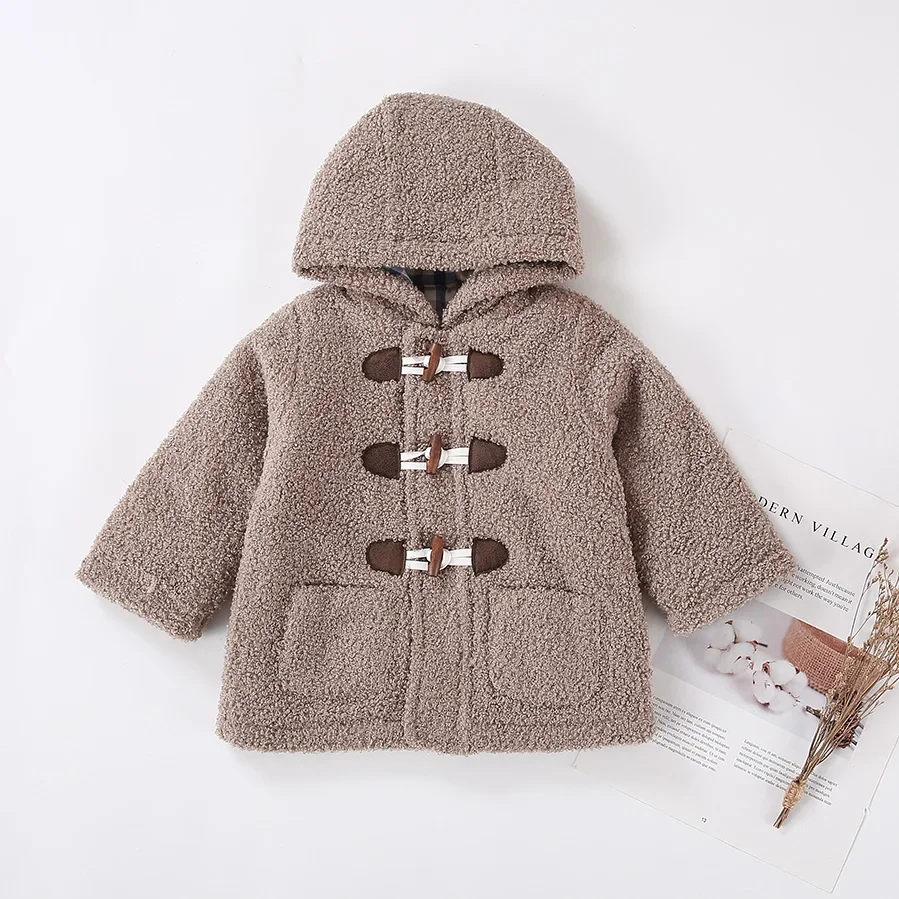 Baby clothes children winter warm thick jacket baby boy hooded coat infant kids polar fleece top fashion outwear with lining 1-4