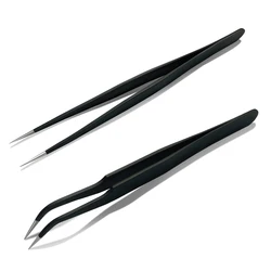 Nail Art Tweezer Straight and Curved Rhinestones Nipper Pointed Picking Tool Gem Decoration DIY Manicure Material Accessories