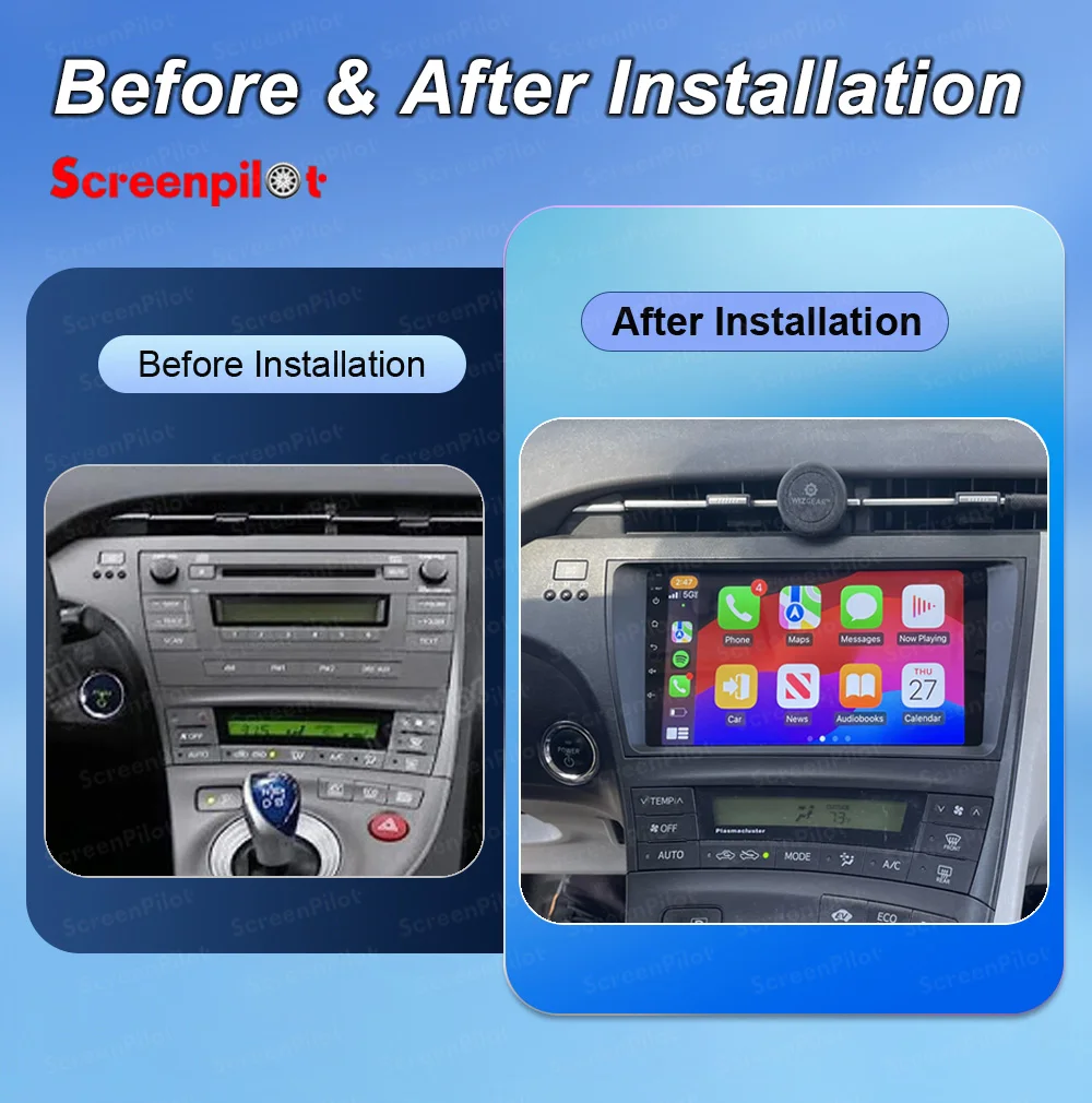 Android 16 For Toyota Prius 3 XW30 2009 - 2015 LHD RHD Car Radio Stereo Head Unit CarPlay Auto Radio Touch Screen Wifi 8 Core 5G