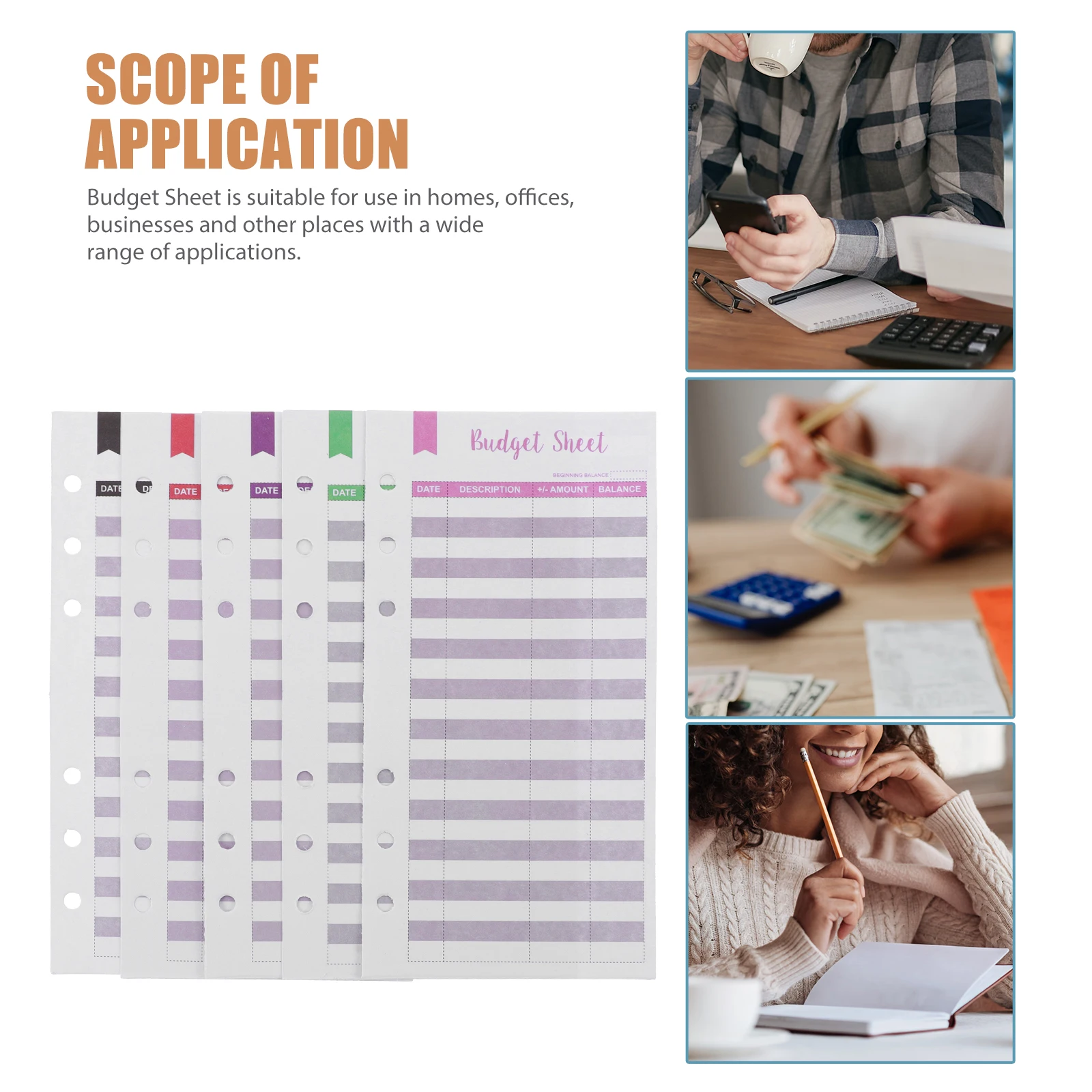 

36 pcs Budget Envelope Replacement Core Monthly Bills Budgeting Supplies Expense Tracker Cash Budget Sheets Office Accessories