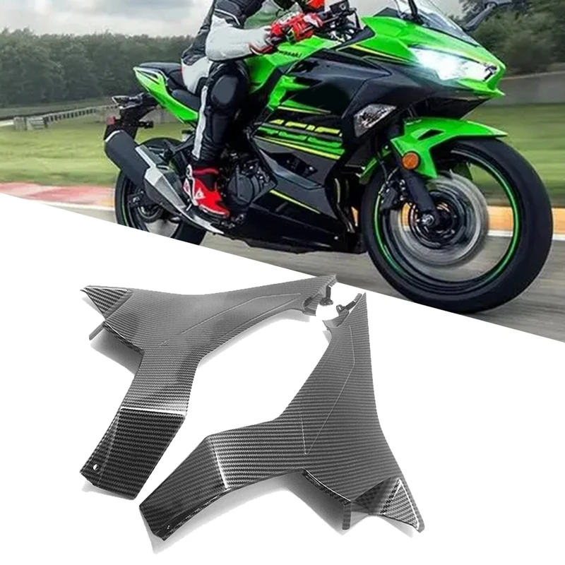 1Pair ABS Carbon Fiber Gas Tank Side Panel Fairing For Kawasaki Ninja EX400 2018-2020 Motorbike Fuel Tank Guard Cover