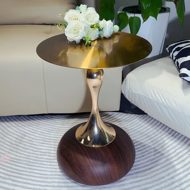 

Vintage style round side table small round coffee table living room corner table coffee table