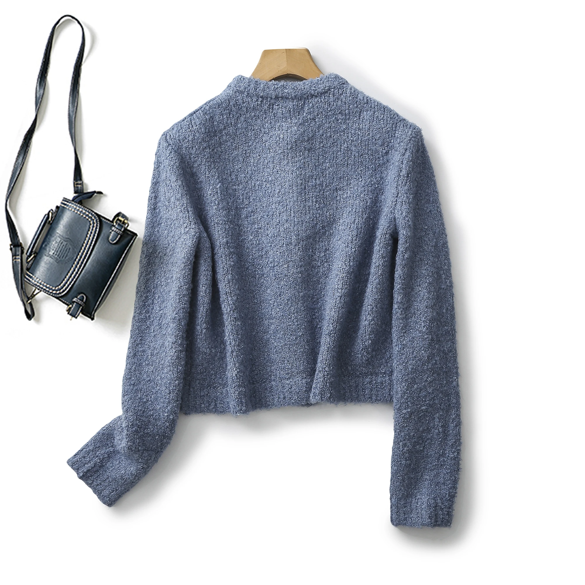 Ethereal MD 2023 autumn new style of Mini loop yarn knitted cardigan short coat