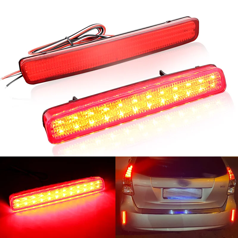 2Pcs OEM# 81920-47010/81910-47010 Red Rear Bumper Lamp for Toyota Prius V Esquire Spade LED Bulb Tail Stop Lamp For Scion tC