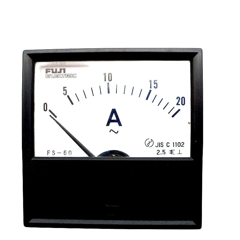 Current Meters Japan FUJI FS-60 AC Ammeter 20A Pointer Mechanical Head