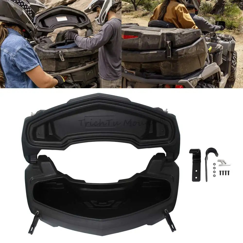 For Can-Am Maverick X3 Trail Sport Commander Defender Outlander Max 11-24 23Gal/ 86L UTV Storage Cargo Box Rear Trunk Rack Bin