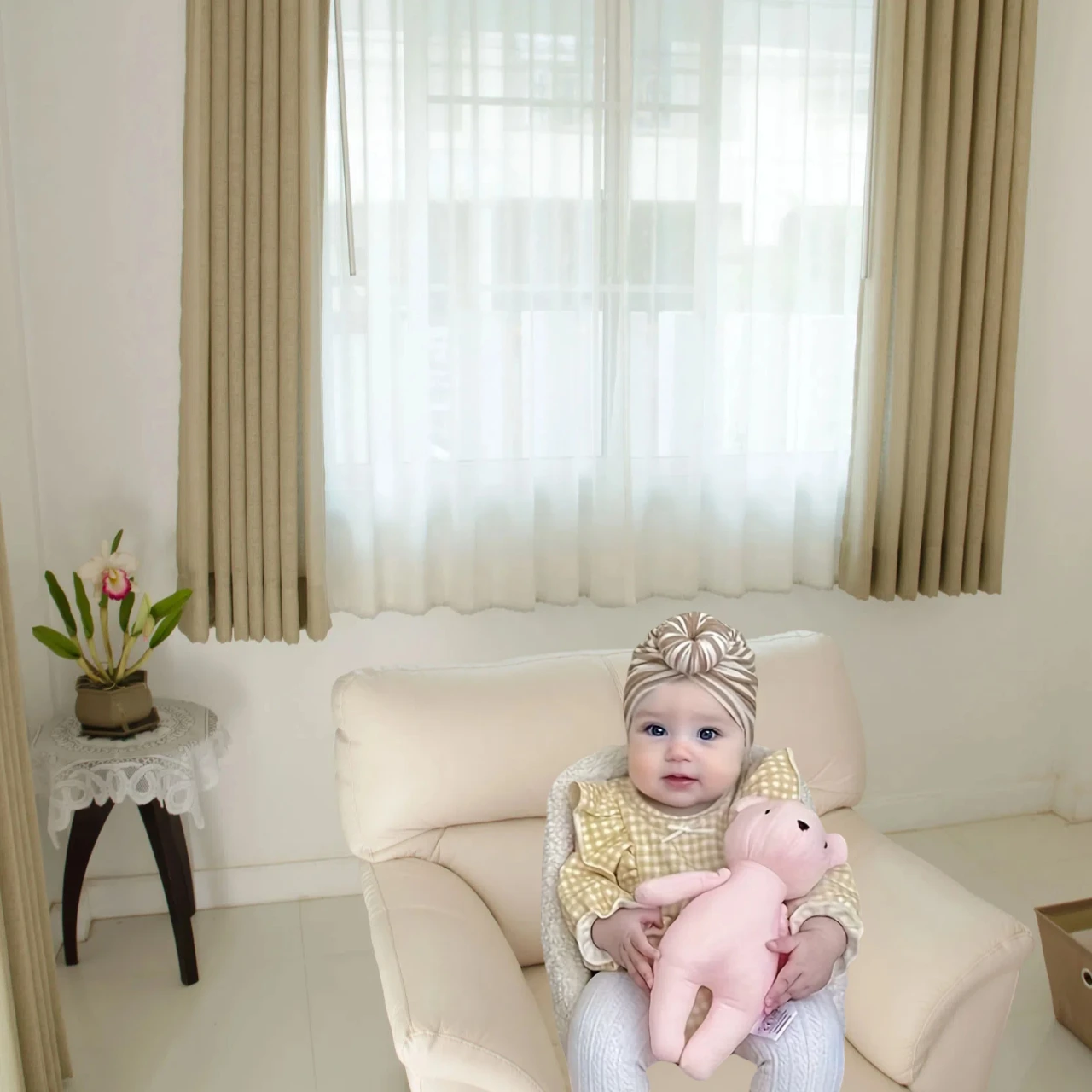 なだめる人形生地のおもちゃベビールームの装飾写真撮影の小道具市松テディベア子供イン北欧スタイル