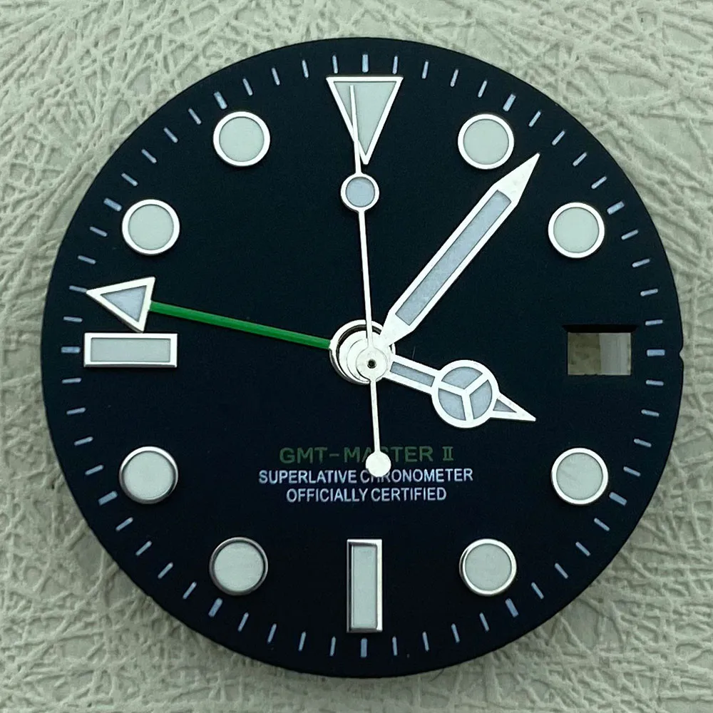 Caja GMT de cristal de zafiro de acero inoxidable 316L de 40 mm, con esfera con logotipo personalizado, adecuada para mo automát