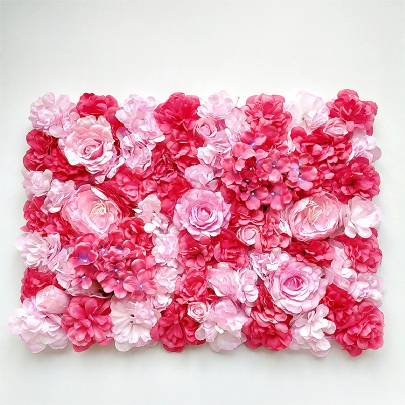 Fiori artificiali della decorazione della parete del fiore della rosa di seta 40X60CM per il fiore romantico della decorazione dello sfondo della casa della festa nuziale