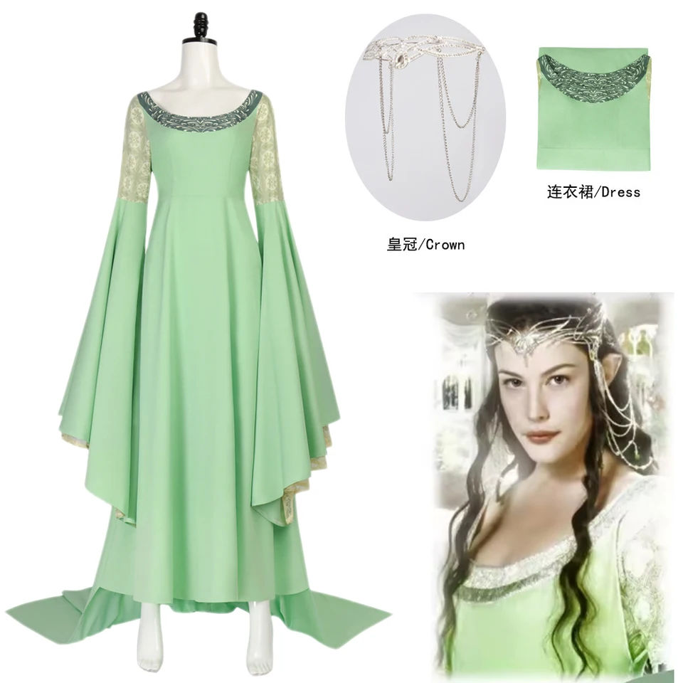 arwen green dress costume Arwen Undomiel Coronation Gown - Made to Measure, All Sizes - Elven Cosplay  Costume by Moonmaiden Gothic Clothing