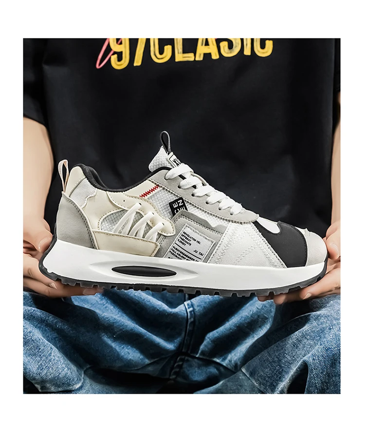 Herren-Freizeitsneaker, leicht, atmungsaktiv, strapazierfähig, modisch, vielseitig einsetzbar für Outdoor-Sport, Campus und Stadt. – Detail 8