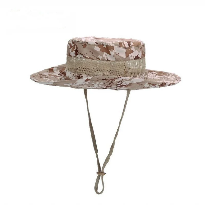 

Summer Breathable Mesh Speed Dry Cap Round Edge Sunscreen Sun Hat Outdoor Tactical Climbing Riding Flat Top Fisherman